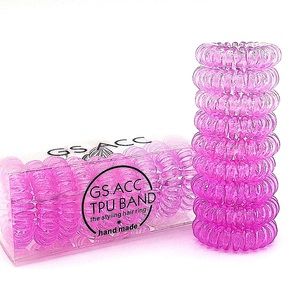 PurpleISH Pink Coil Hair Ties Waterproof!!